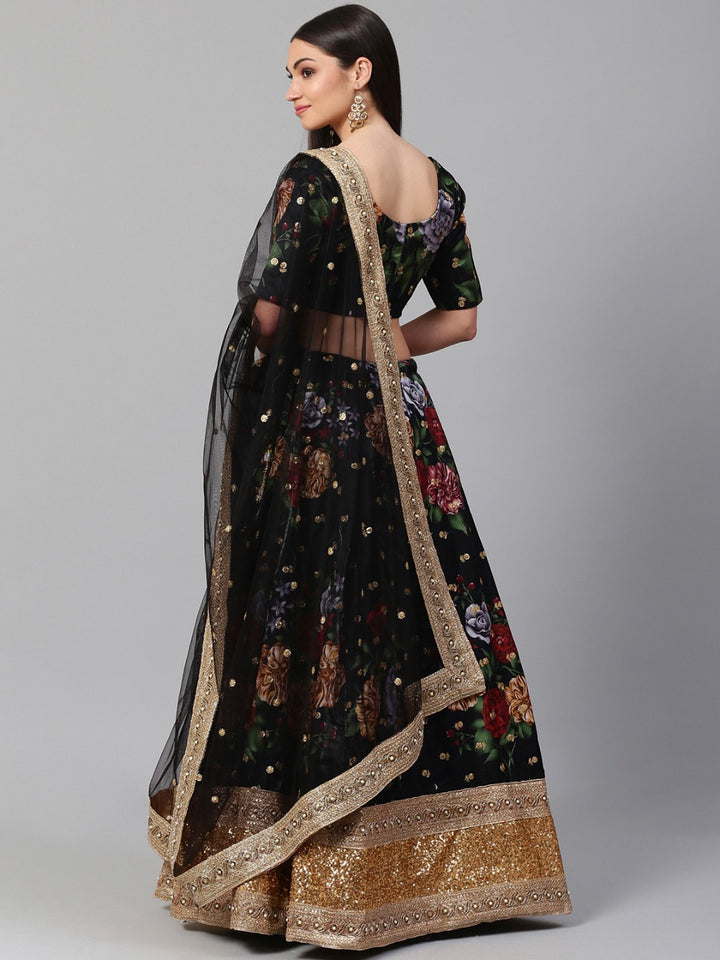 Black Art Silk Indian women's salwar kameez with dupatta ready to wear