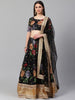 Black Art Silk Indian women's salwar kameez with dupatta ready to wear