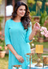 Aqua Finest Quality Rayon Chican Indian Ethnic kurti with dupata