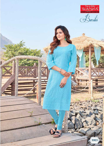 Aqua Finest Quality Rayon Chikan Indian Ethnic kurti with dupata