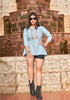 Aqua Rayon Base Self Weaving with Machine Embroidery Indian Ethnic Kurti With Dupata