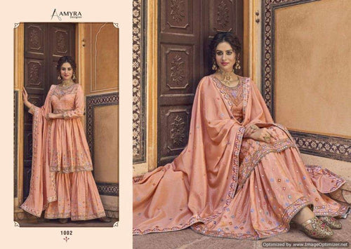 Multi Color Silk Indian women's salwar kameez with dupatta ready to wear