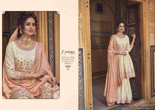 White Silk Indian women's salwar kameez with dupatta ready to wear