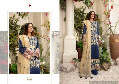Blue Cotton Indian women's salwar kameez with dupatta ready to wear