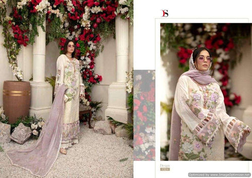White Cotton Indian women's salwar kameez with dupatta ready to wear