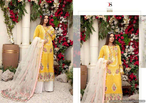 Yellow Cotton Indian women's salwar kameez with dupatta ready to wear