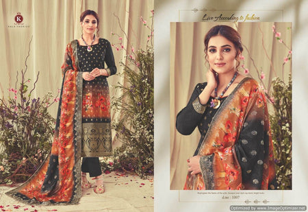 Multi Color Banarasi Jacquard Indian women's salwar kameez with dupatta ready to wear