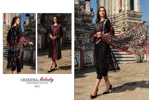 Black Color Pure Cotton Indian women's salwar kameez with dupatta ready to wear