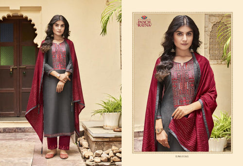 Multi Color Heavy Parampara Silk Indian women's salwar kameez with dupatta ready to wear