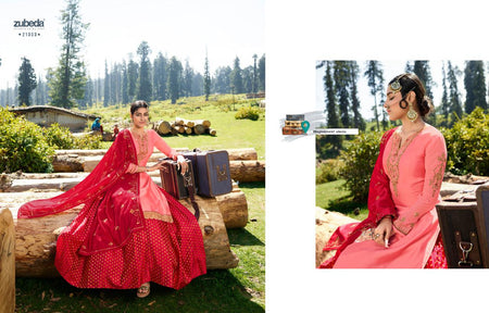 Multi Color Satin Georgette Indian women's salwar kameez with dupatta ready to wear