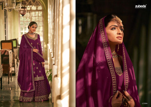Purple Heavy Georgette Indian women's salwar kameez with dupatta ready to wear