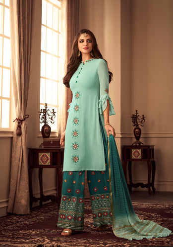 Multi Color Uppada Indian women's salwar kameez with dupatta ready to wear