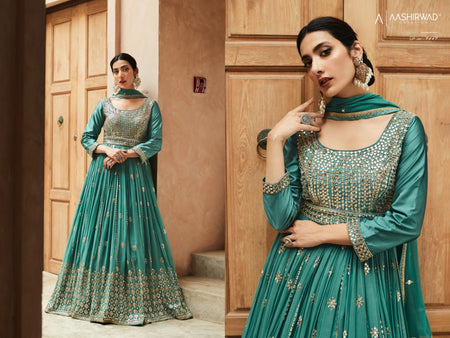 Multi Color Real Georgette Indian women's salwar kameez with dupatta ready to wear