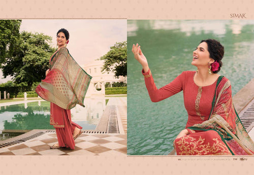 Multi Color Pure Tusser Silk With Embroidery Indian women's salwar kameez with dupatta ready to wear