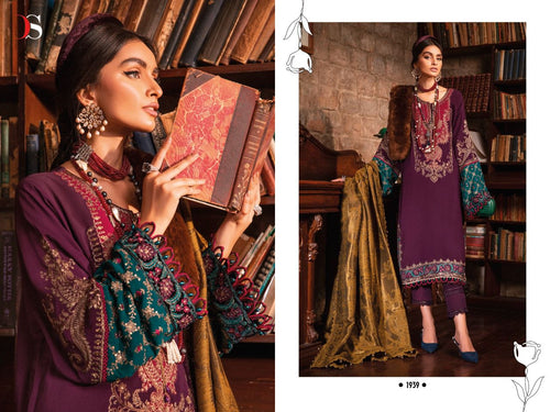 Purple Cotton Indian women's salwar kameez with dupatta ready to wear