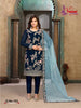 Blue Faux Georgette Indian women's salwar kameez with dupatta ready to wear