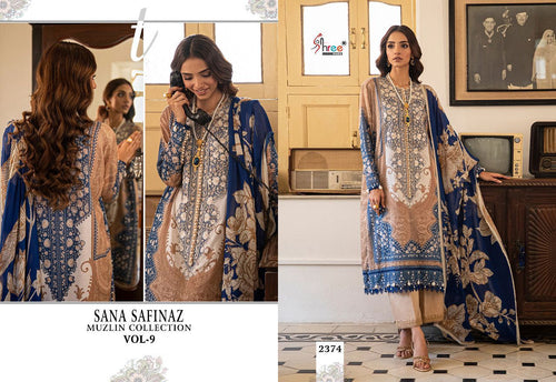 Multi Color Pure Cotton Indian women's salwar kameez with dupatta ready to wear