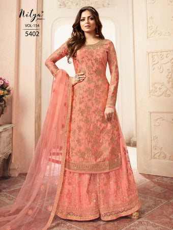 Multi Color Dola Jacquard Indian women's salwar kameez with dupatta ready to wear