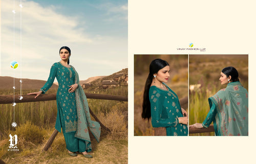 Green Muslin Jacquard Indian women's salwar kameez with dupatta ready to wear