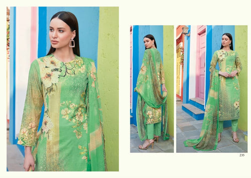 Green Cotton Indian women's salwar kameez with dupatta ready to wear