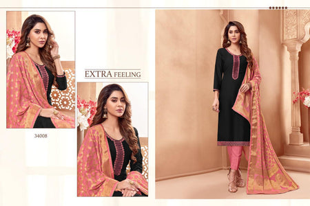 Black Handwork Indian women's salwar kameez with dupatta ready to wear