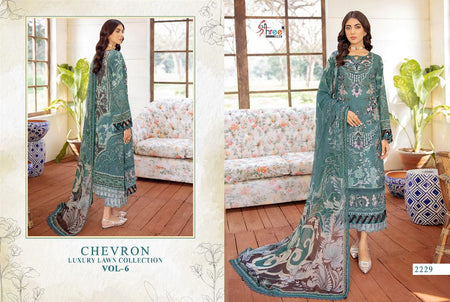 Multi Color Pure Lawn Cotton Indian women's salwar kameez with dupatta ready to wear