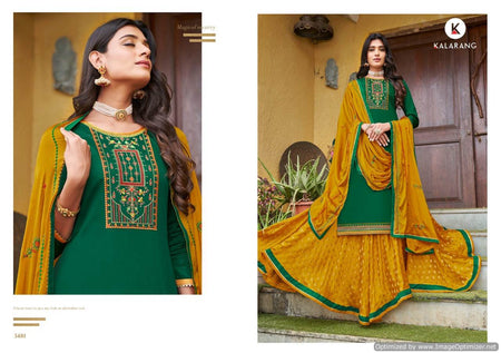 Green jam silk Indian women's salwar kameez with dupatta ready to wear
