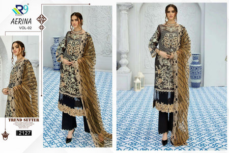 Multi Color Heavy Net Indian women's salwar kameez with dupatta ready to wear