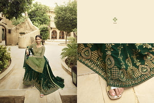 Green Georgette Indian women's salwar kameez with dupatta ready to wear