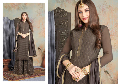 Multi Color Heavy Georgette Indian women's salwar kameez with dupatta ready to wear