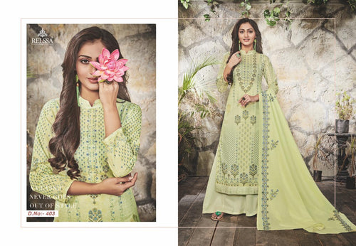 Multi Color Heavy Cotton Indian women's salwar kameez with dupatta ready to wear