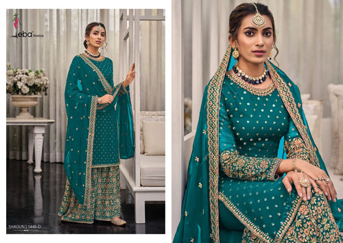 Green Georgette Indian women's salwar kameez with dupatta ready to wear