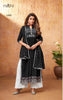 Black Rayon Indian women's salwar kameez with dupatta ready to wear