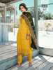 Gold Satin Georgette Indian women's salwar kameez with dupatta ready to wear