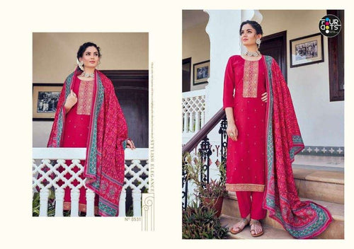 Multi Color Muslin Indian women's salwar kameez with dupatta ready to wear