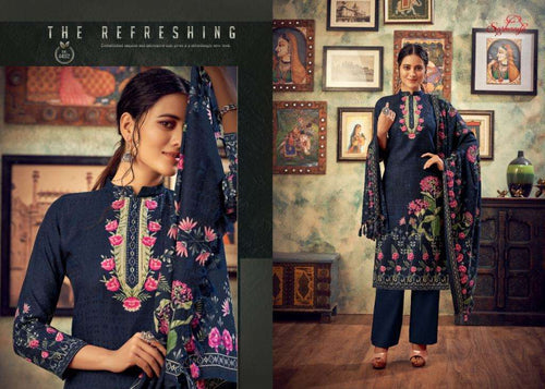 Black Muslin Indian women's salwar kameez with dupatta ready to wear