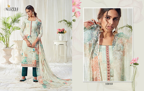Multi Color Cotton Indian women's salwar kameez with dupatta ready to wear
