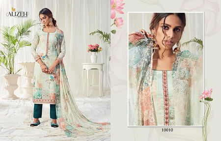Multi Color Cotton Indian women's salwar kameez with dupatta ready to wear