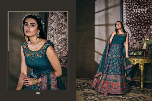 Blue Fancy Indian women's salwar kameez with dupatta ready to wear