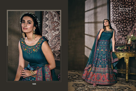 Blue Fancy Indian women's salwar kameez with dupatta ready to wear