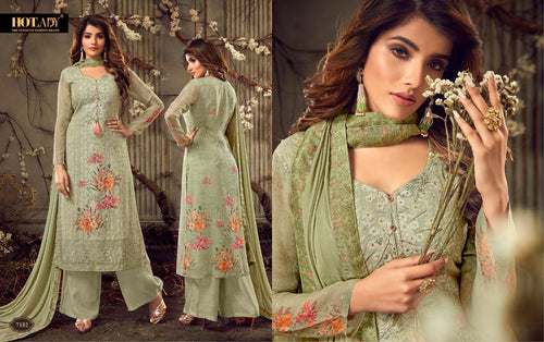 Multi Color Pure Viscose Indian women's salwar kameez with dupatta ready to wear
