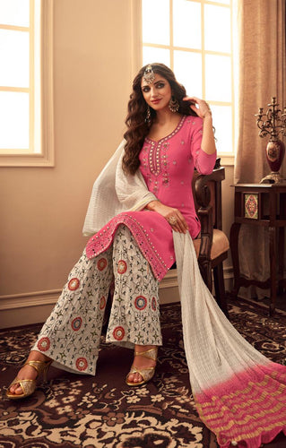 Multi Color Uppada Indian women's salwar kameez with dupatta ready to wear