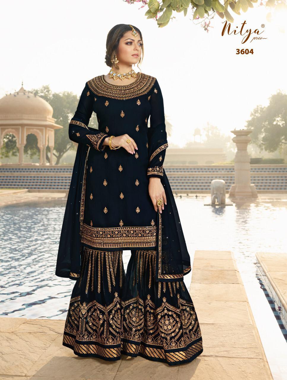 Black Satin Georgette Indian women's salwar kameez with dupatta ready to wear