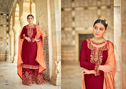 Multi Color Pure Heavy Viscos Indian women's salwar kameez with dupatta ready to wear