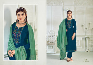 Blue Heavy Parampara Indian women's salwar kameez with dupatta ready to wear