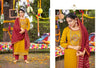 Gold Jam Silk Indian women's salwar kameez with dupatta ready to wear