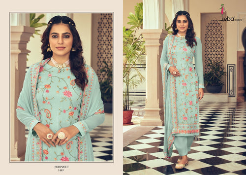 Aqua Heavy Chinon & Georgette Indian women's salwar kameez with dupatta ready to wear