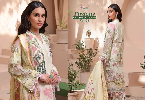 Multi Color Pure Jam Cotton Indian women's salwar kameez with dupatta ready to wear