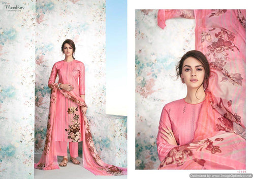 Multi Color Pure Jam Cotton Indian women's salwar kameez with dupatta ready to wear