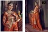 Coral Fuax Georgette Indian women's salwar kameez with dupatta ready to wear